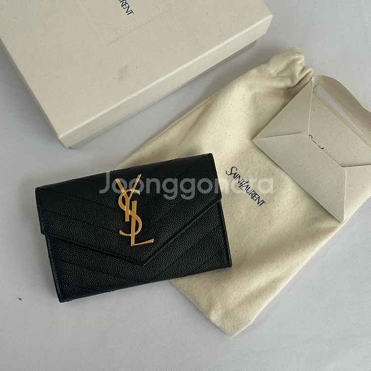 생로랑 YSL 카드지갑 블랙 414404--4
