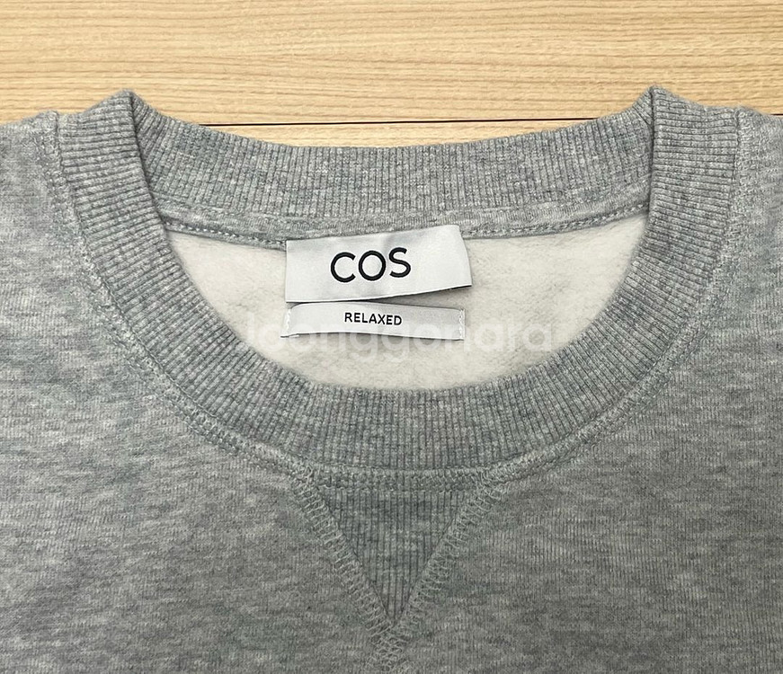 [S] COS 코스 릴랙스드 핏 스웻셔츠 그레이--2