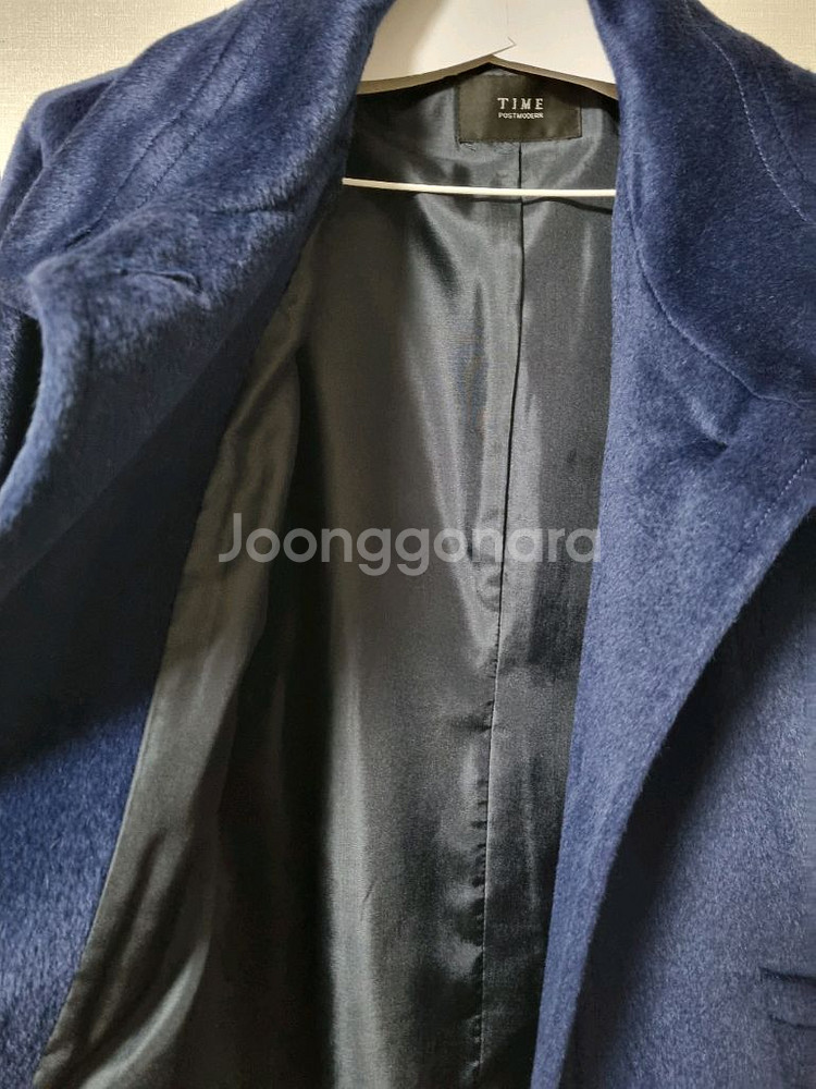 타임 하이넥 모100% 코트77.88--4