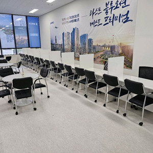 상담책상 카운터책상 인포 칸막이 제작