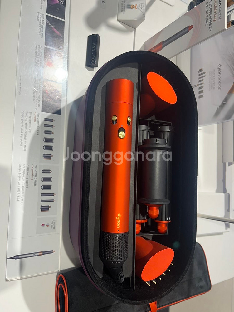 다이슨 에어랩 토파즈 롱베럴 + 거치대 +보관케이스--8