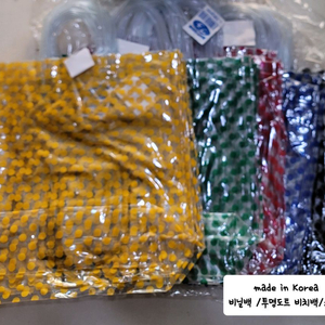 국산 투명도트비닐백/비치백/에코백 총30개 새상품