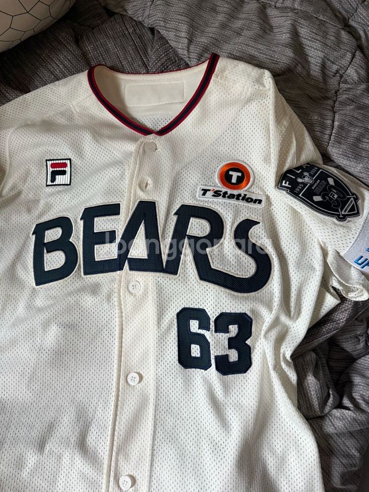 두산베어스 올드단추 김택연 실착 유니폼--0