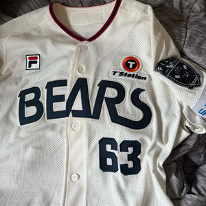 두산베어스 올드단추 김택연 실착 유니폼