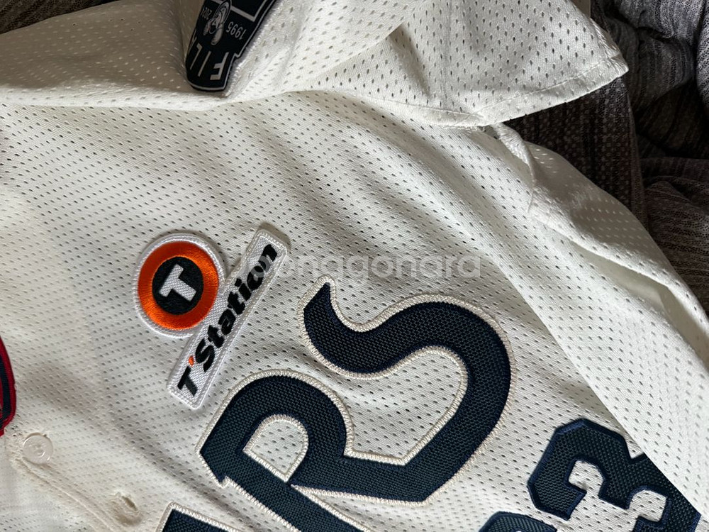 두산베어스 올드단추 김택연 실착 유니폼--2