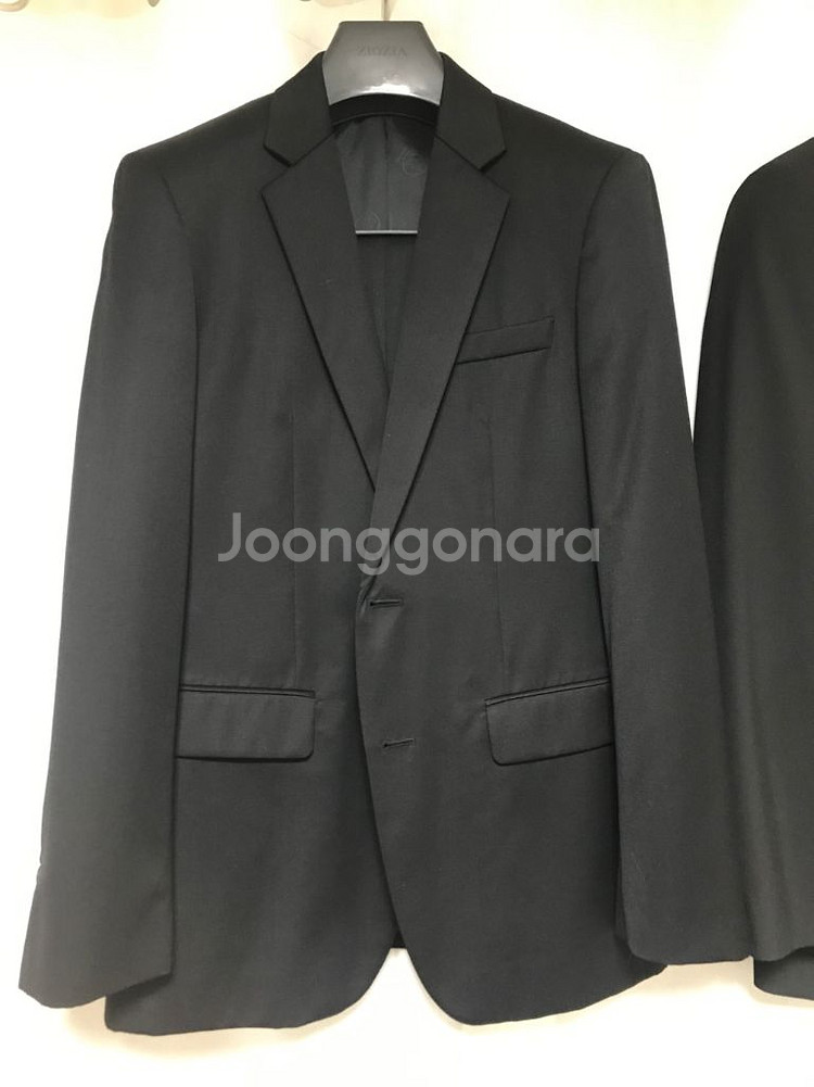 (모 100%) 고급 남성 정장 세트 100/32 블랙--0