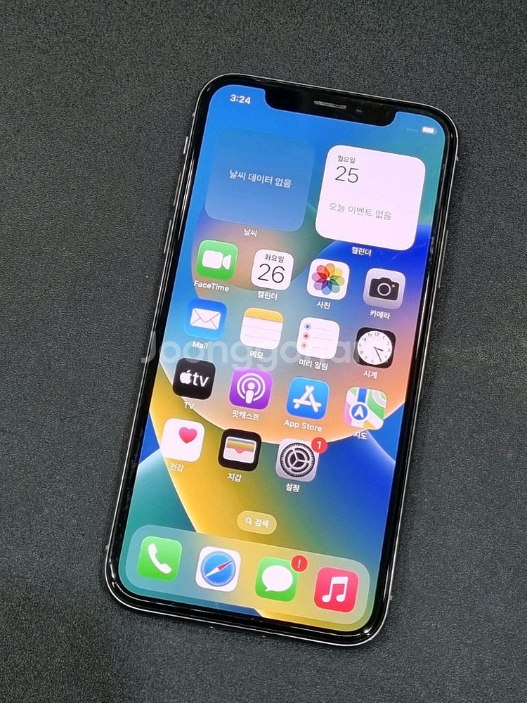 아이폰X 64GB 실버 배터리 90%--0