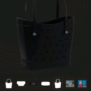 크록스 지비츠가방.블랙미듐