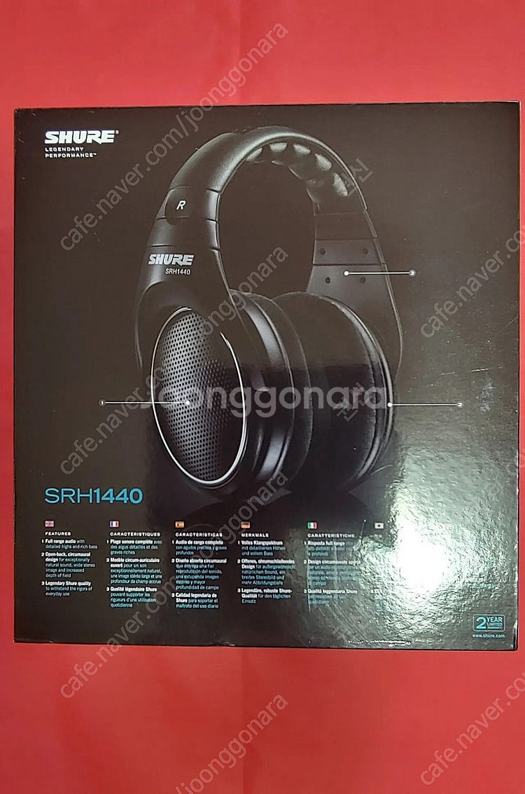 (새상품)SHURE 프로패셔널헤드폰 SRH1440--6