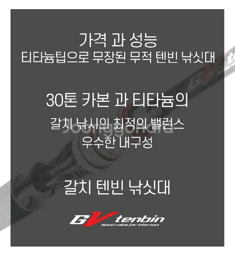텐빈 준내만갈치카본낚시대,티타늄팁,전동릴장착+가방--1