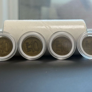 1972년 10원 동전 4개 이미지