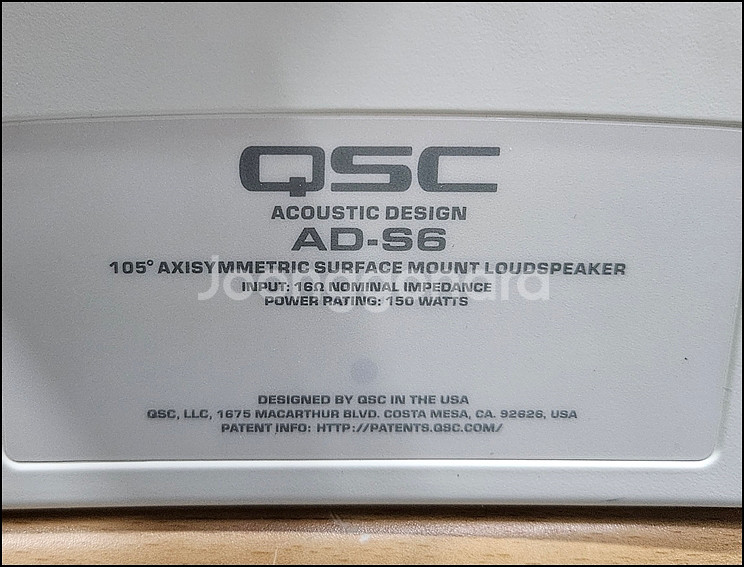 [QSC] AD-S6 6.5인치 중고 스피커--5