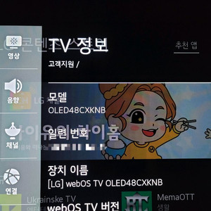 LG 올레드 모니터 48cx(oled 새패널 교체)