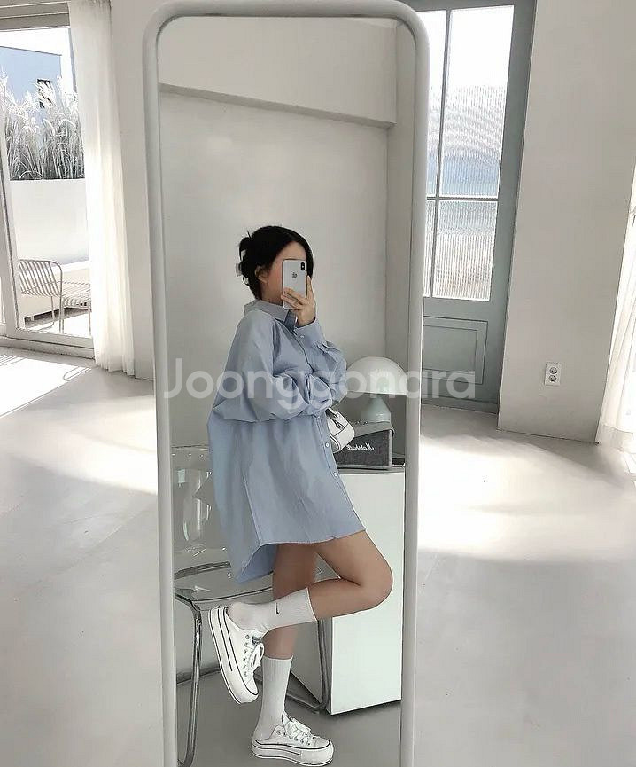 오버핏 셔츠 여리핏 루즈핏 데일리 셔츠 남친셔츠 보호--1