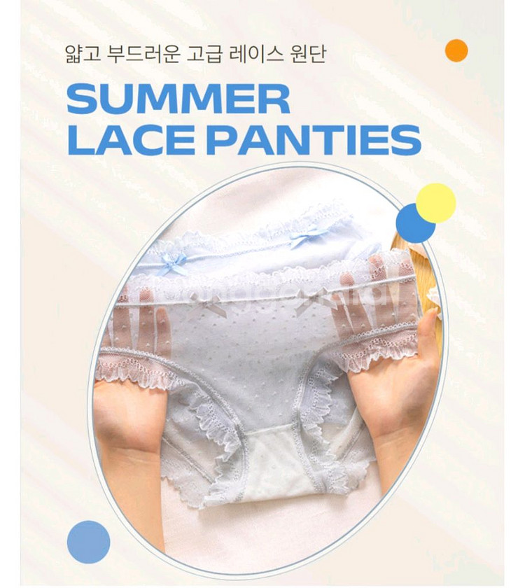러블리 레이스 팬티세트 5개--1