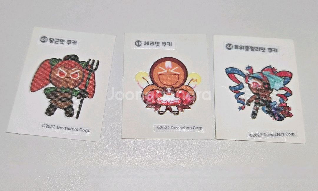 메이플 띠부씰 쿠키런 띠부씰 카드 딱지--3