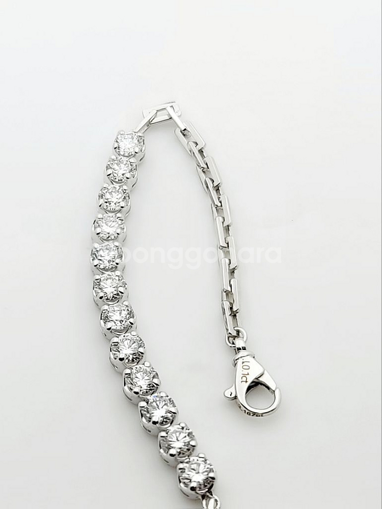 총2.176ct 랩다이아 하프 테니스팔찌--1