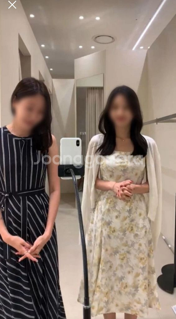 시에 sie 플로럴 실키 드레스 M--0