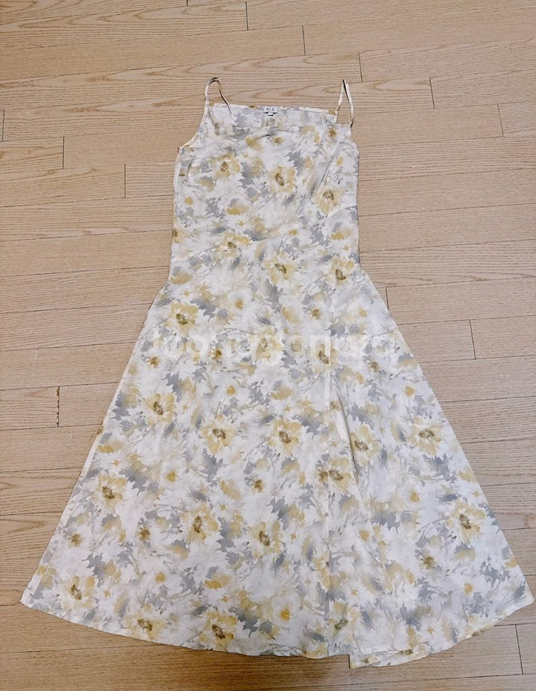 시에 sie 플로럴 실키 드레스 M--1