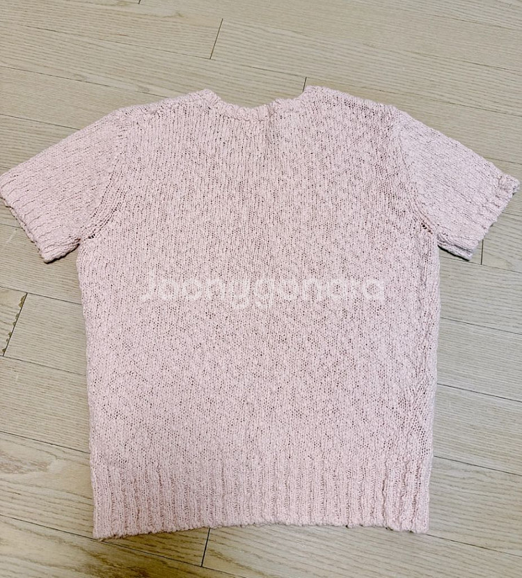 시에 sie 무이 브이넥 하프 니트 F 핑크--3