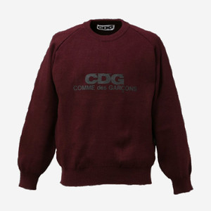 CDG 꼼데가르송 마룬 스쿨 풀오버 xl