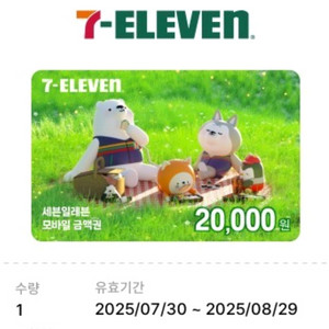 세븐일레븐 2만원 금액권
