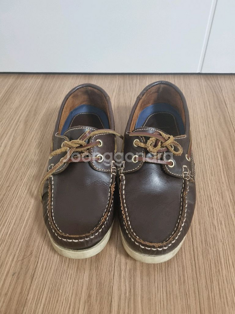 탑맨 브라운 가죽 보트 슈즈 40 250 topman--0