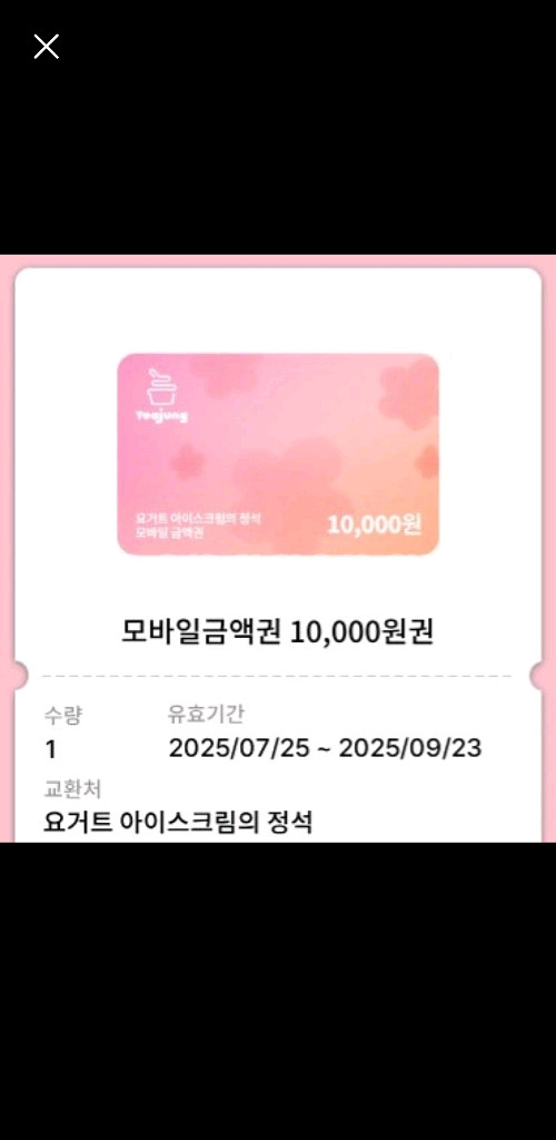 요거트 아이스크림의 정석 10000원권 요아정--0