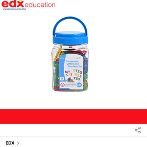 edx투명 알파벳과 숫자 세트