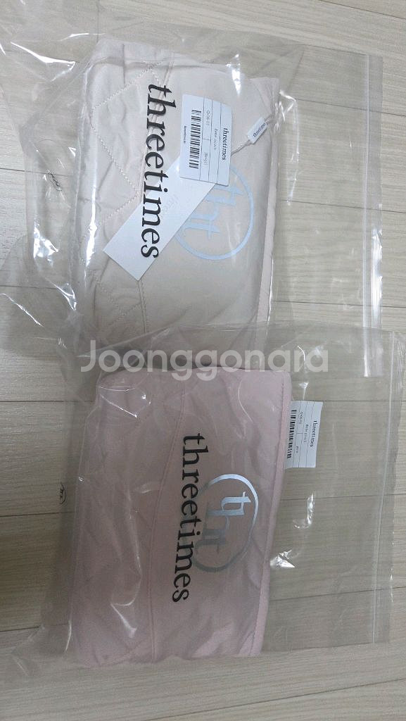 (미개봉) 쓰탐 쓰리타임즈 베베 파우치 핑크 베이지--0