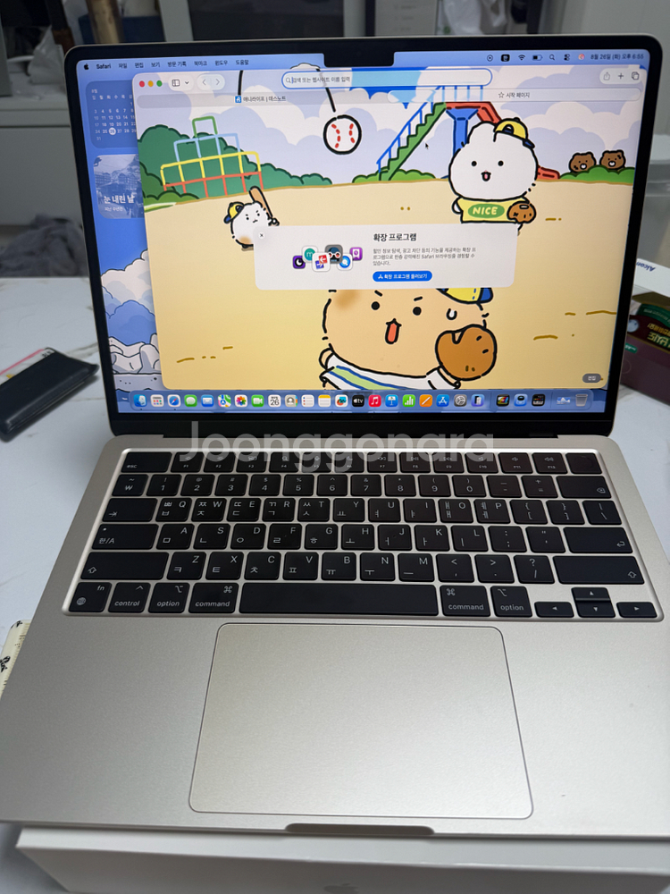 맥북에어 M2 램16GB 13인치 스타라이트 새상품급--3
