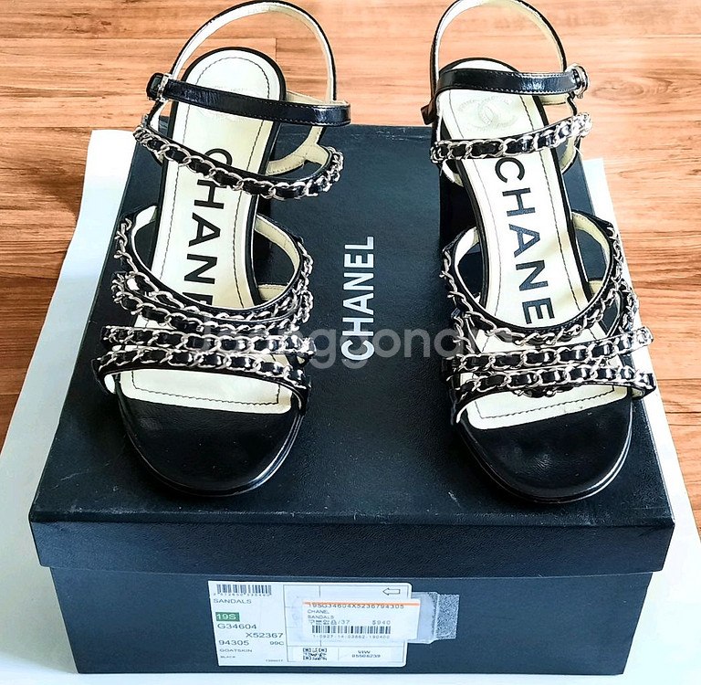 Chanel 고급 샌달 램스킨 정품--4