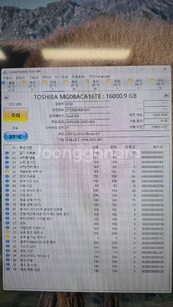 Toshiba 16TB HDD 엔터프라이즈 16테라--5
