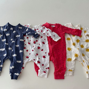 H&M 우주복 4장 일괄 (2-4M)