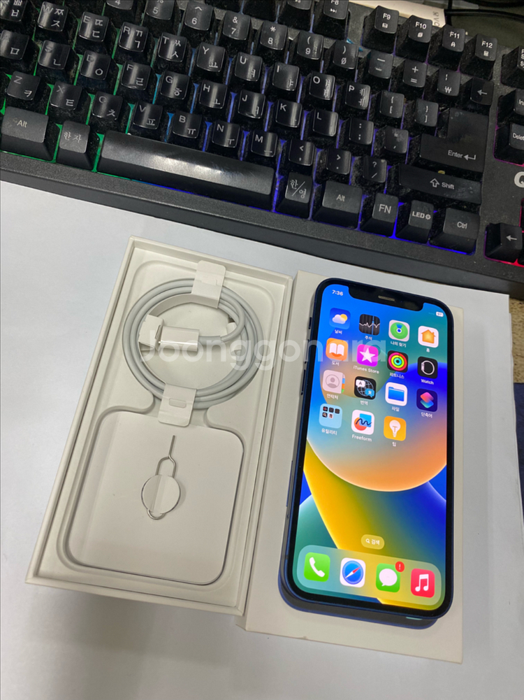 아이폰12미니 블루 A급 128GB 풀박스--2