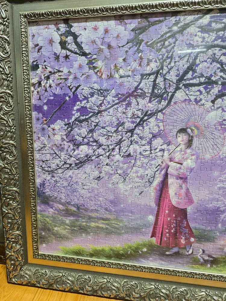직소퍼즐+퍼즐액자 팝니다(사쿠라의바람)세로65가로87--5