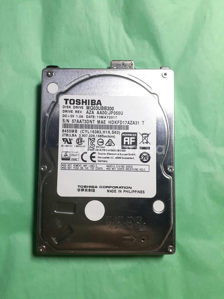 도시바 2TB 외장하드 USB3.0 2.5인치--2