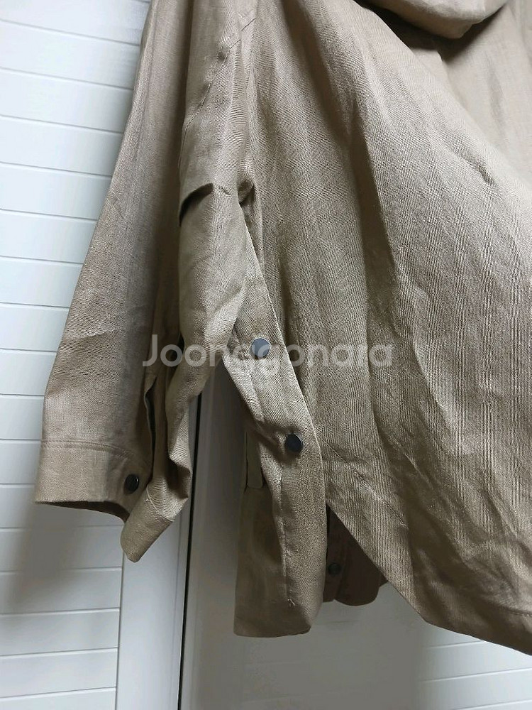 칼라거펠트 프렌치린넨100 후드재킷(66~77)ㅡ새상품--5
