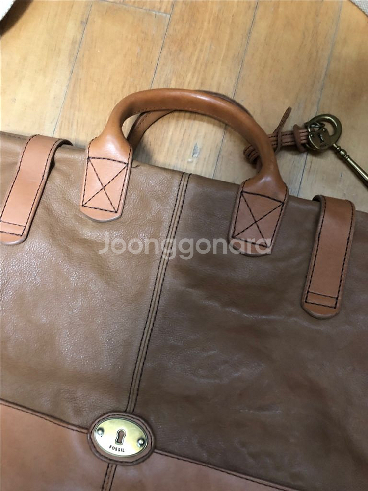 FOSSIL 파슬 빈티지 레더 가죽 트래블 백 가방--2