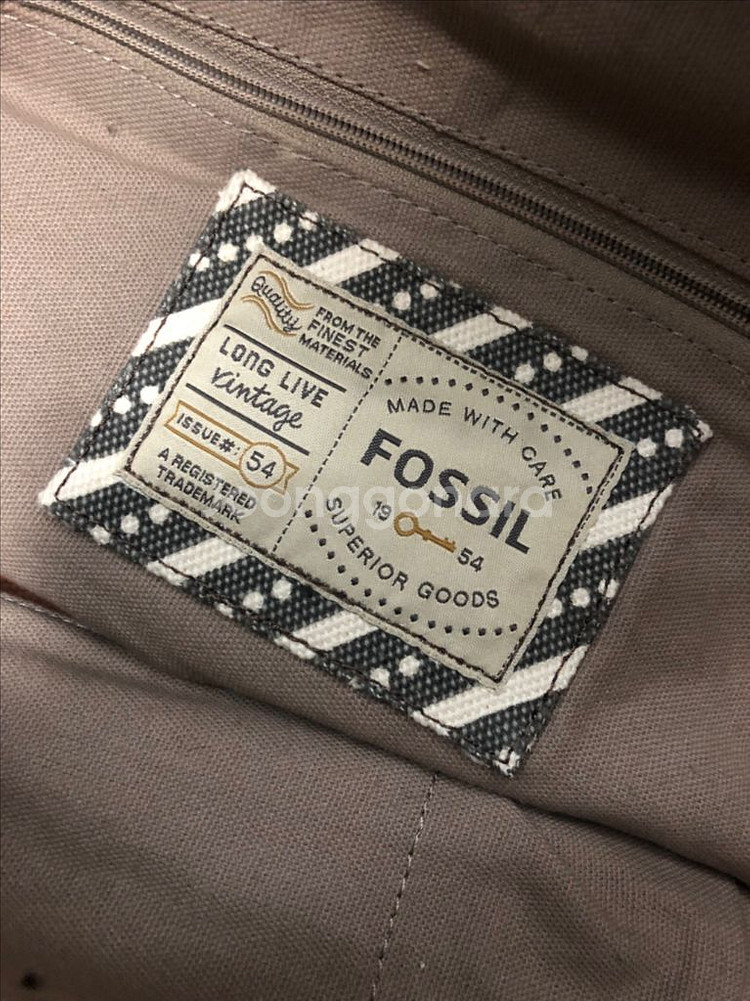 FOSSIL 파슬 빈티지 레더 가죽 트래블 백 가방--8