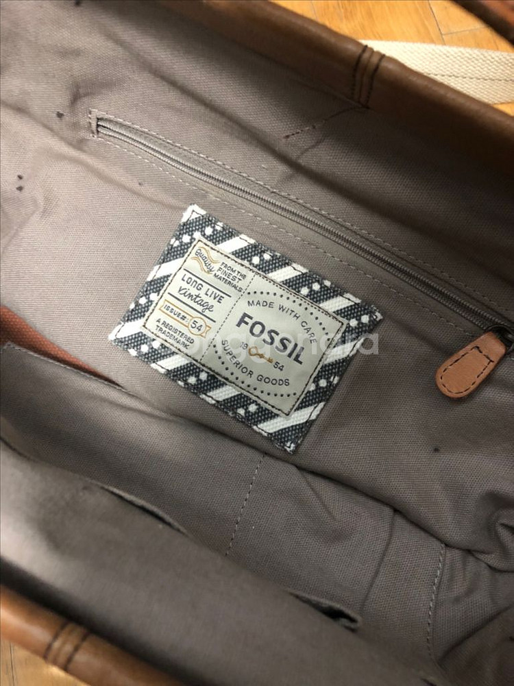 FOSSIL 파슬 빈티지 레더 가죽 트래블 백 가방--7