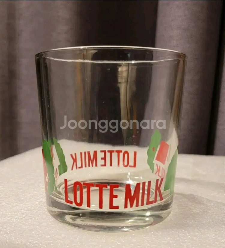 롯데 밀크 우유잔 우유컵 레트로 빈티지 컵 잔--0