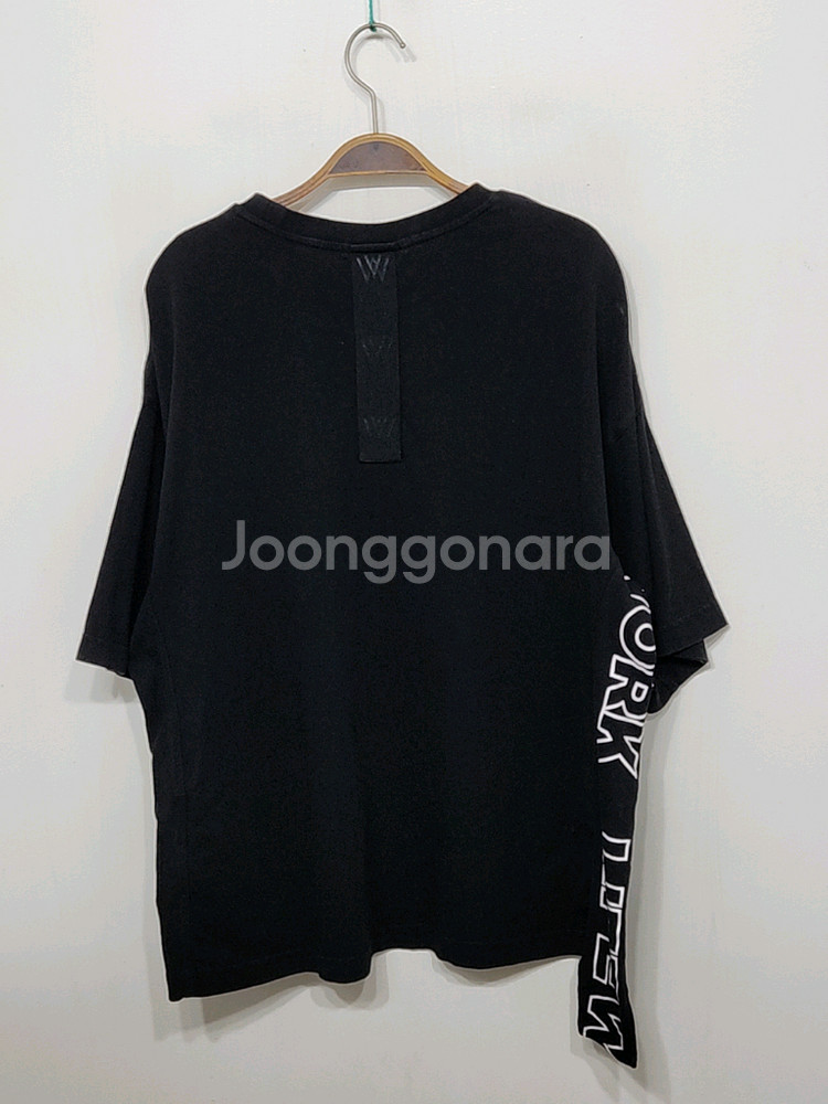 (XL) 라이프워크 반팔티 블랙 라운드 면티셔츠--5