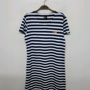 (95) 노스페이스 반팔 원피스 단가라 스판 노카라