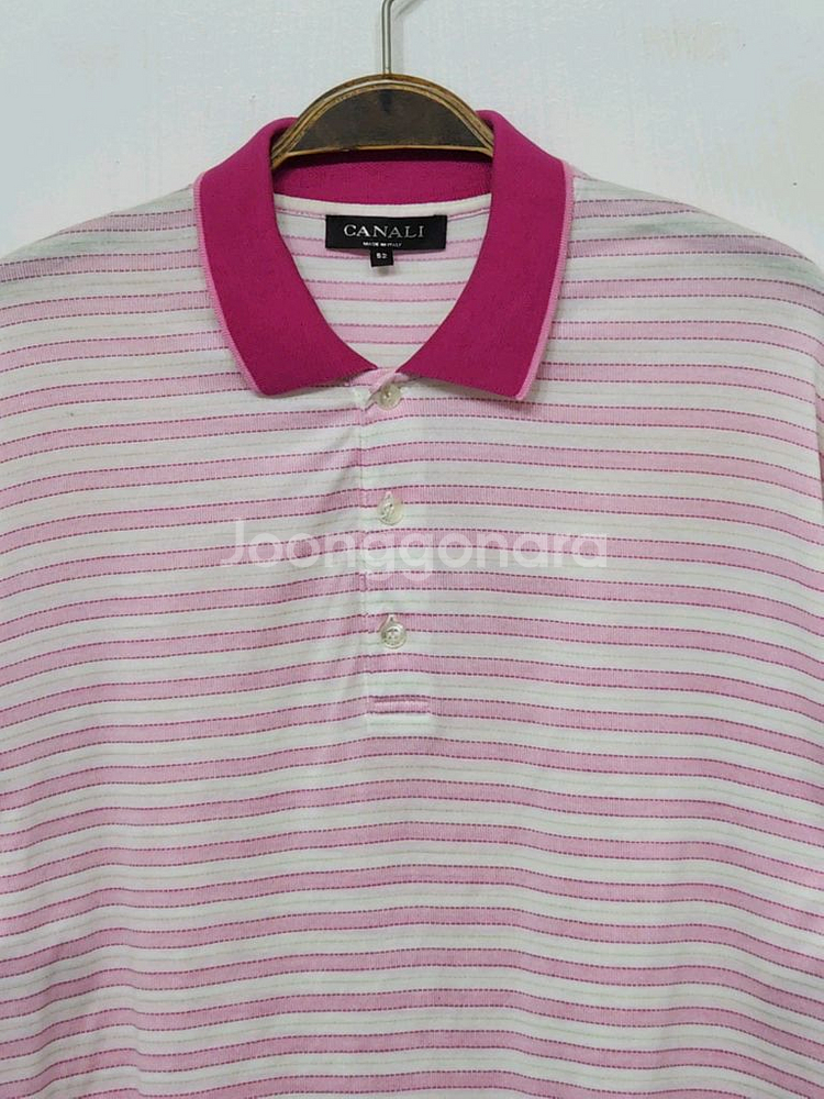 (XL) 까날리 반팔 카라티 단가라 PK티셔츠 이태리판--1