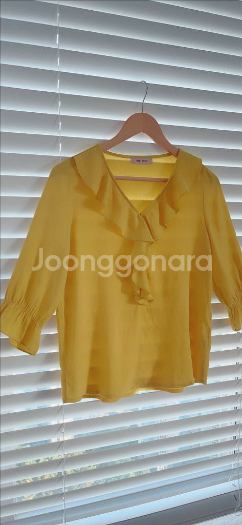 면 프릴 블라우스 새상품--2