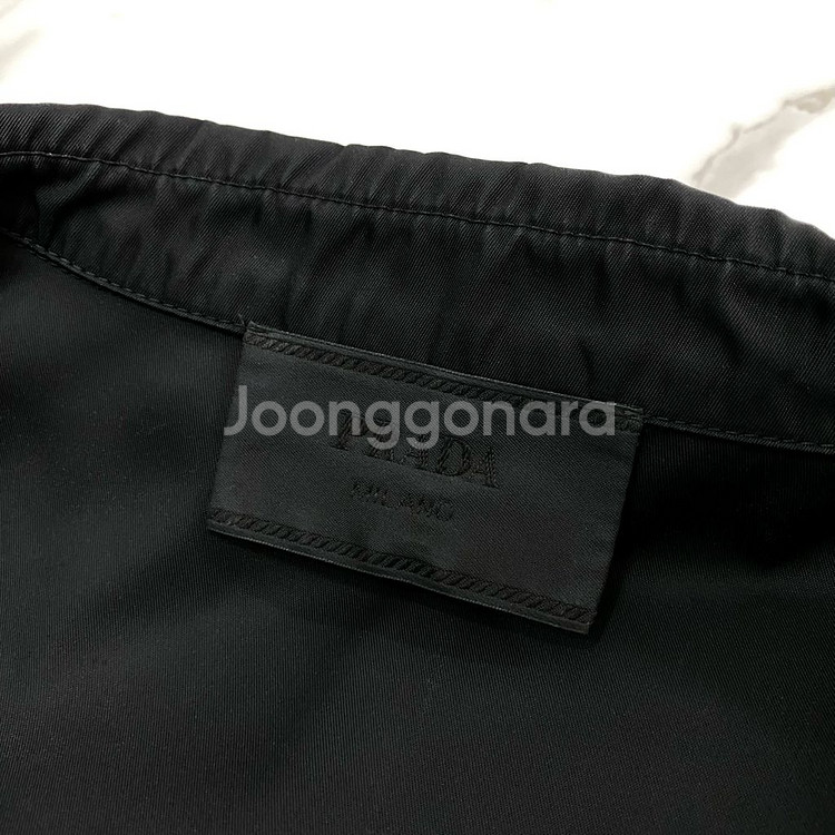(M)프라다 리나일론 숏슬리브 셔츠 반팔 셔츠 블랙--6
