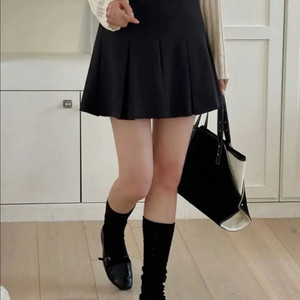 제이스타일 이블렛 플리번호비덴 스커트 블랙 J2(32)