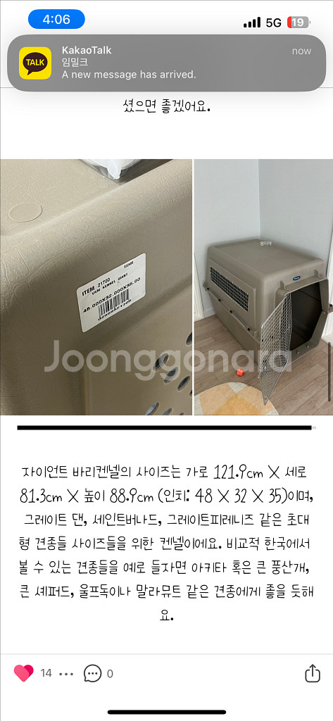 펫메이트 자이언트 켄넬--2