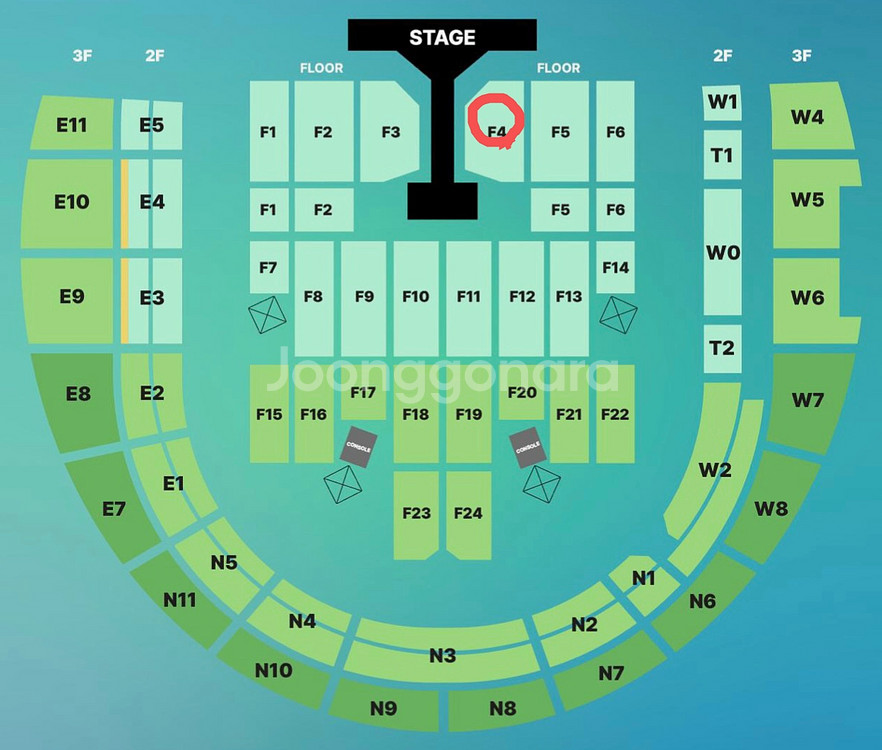 데이식스 막콘 F4 고양콘 10주년 양도 콘서트 플로어--1